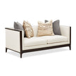 Michael Amini Belmont Place Loveseat - Cream/Espresso