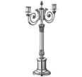 Christofle Malmaison Silver Plated Candelabra