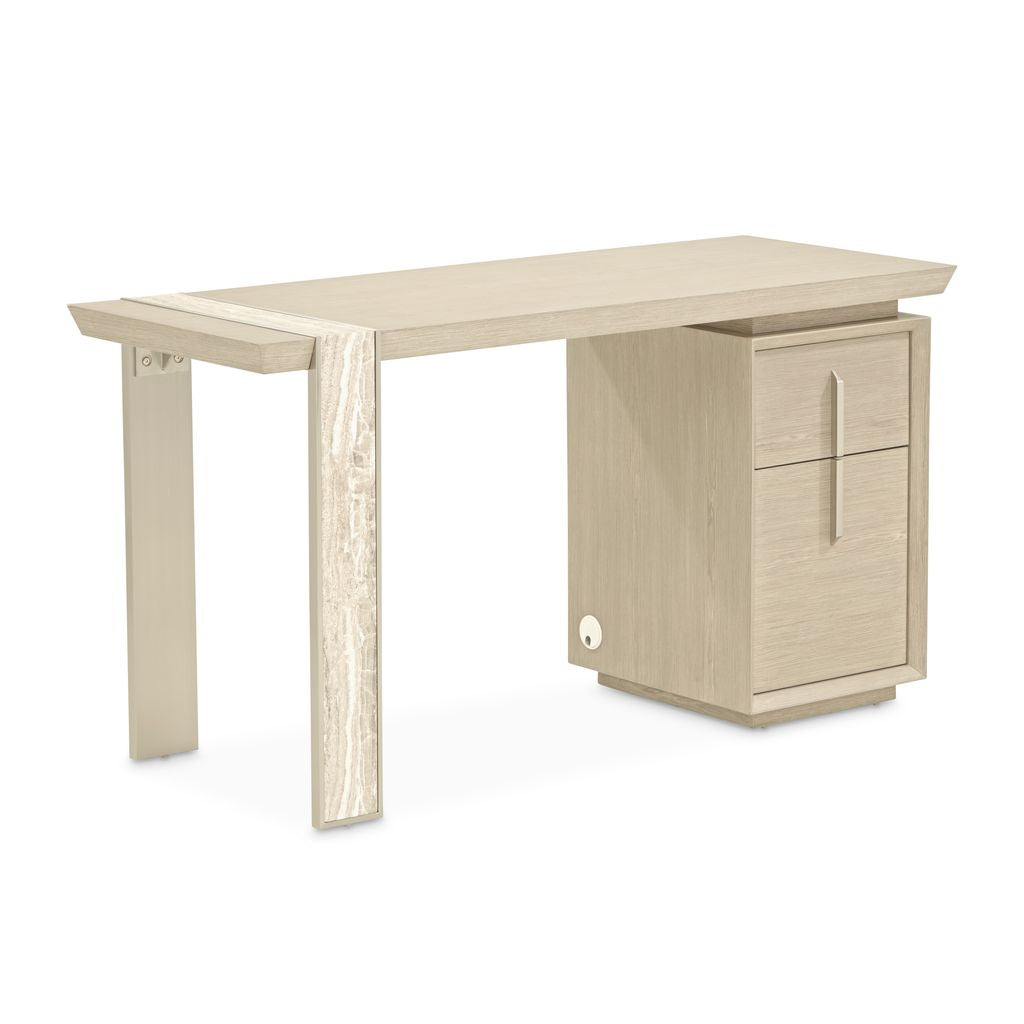 Michael Amini Lotus Bay Vanity Desk - Sand