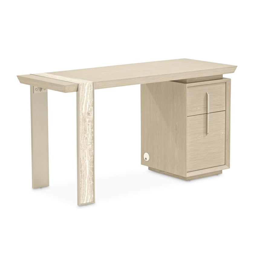 Michael Amini Lotus Bay Vanity Desk - Sand