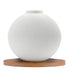 Haviland Infini Blanc Sphere Vase Wooden Base
