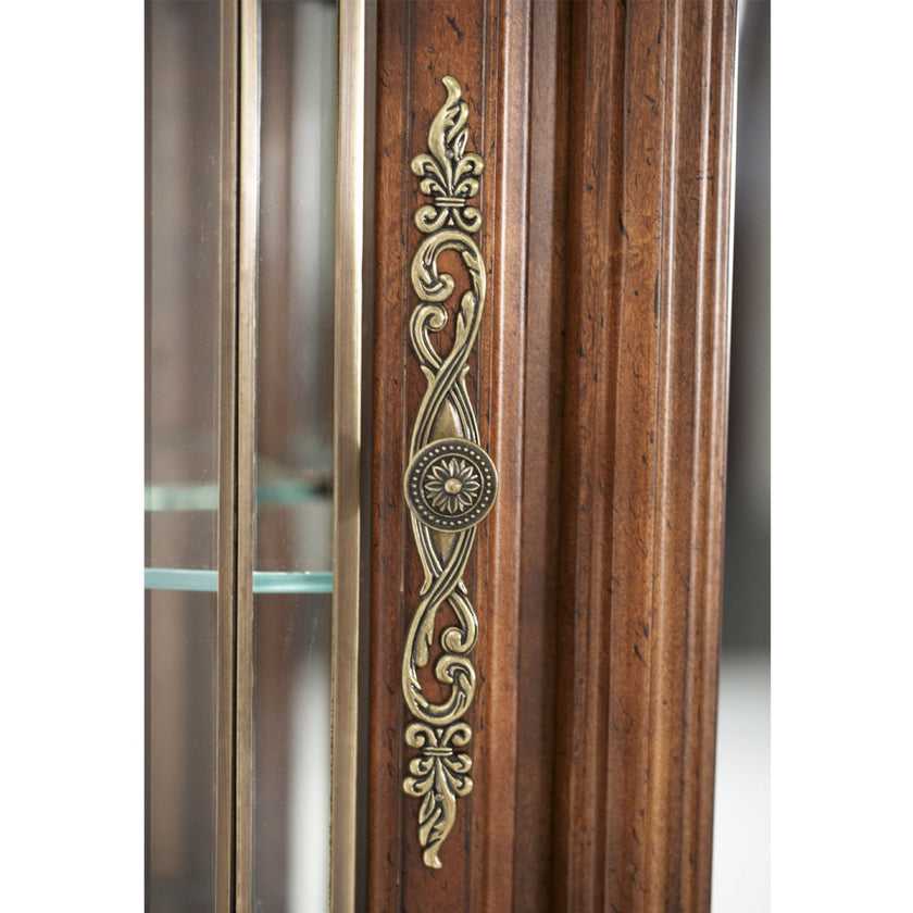 Michael Amini Villa Valencia Dresser with Mirror - Classic Chestnut