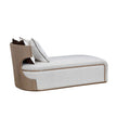 Michael Amini West Kensington Chaise - Buff/Seal Salt Caramel