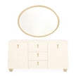 Michael Amini Fantosini Sideboard with Mirror - Creamy Pearl