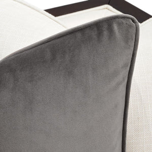 Michael Amini Belmont Place Sofa - Cream/Espresso