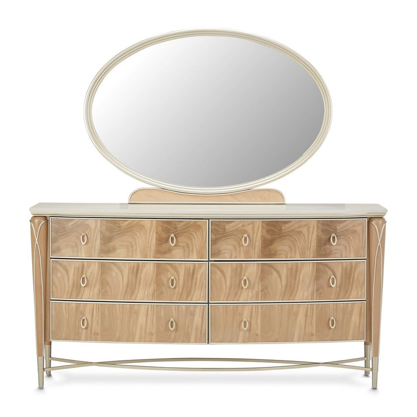 Michael Amini Villa Cherie Dresser and Mirror