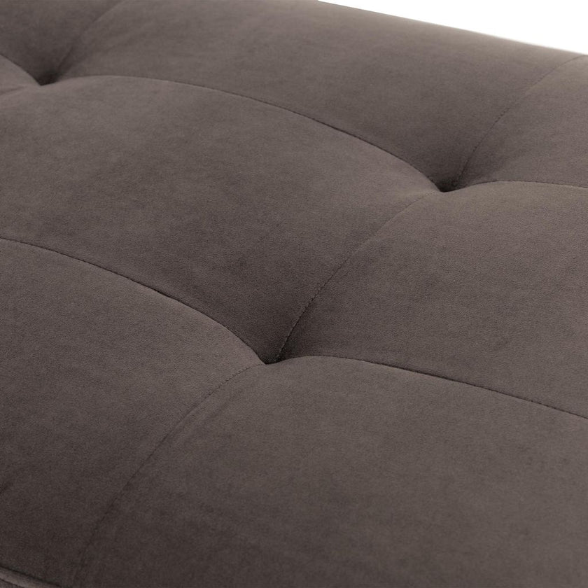 Michael Amini Dahlia Velvet Accent Bench - Chocolate/Gold