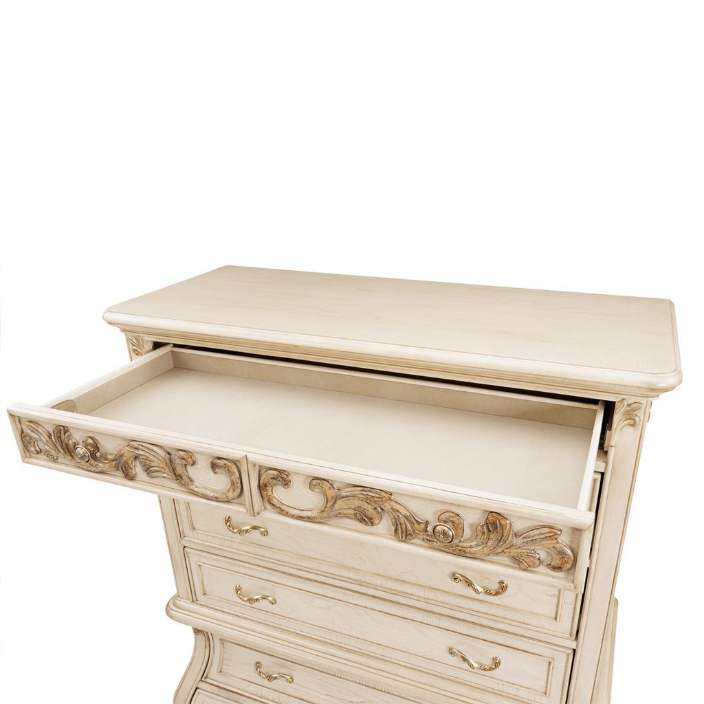 Michael Amini Platine de Royale 6-Drawer Chest - Champagne