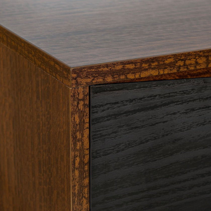 Michael Amini Kayner 2-Drawer Nightstand - Charcoal