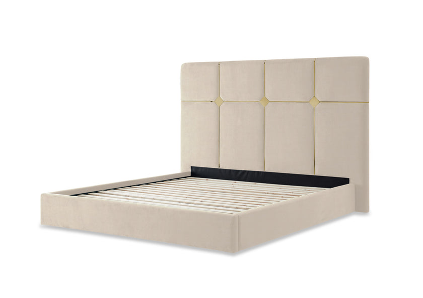 Michael Amini Zennia Queen Lift Up Storage Bed - Ivory