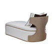 Michael Amini West Kensington Chaise - Buff/Seal Salt Caramel