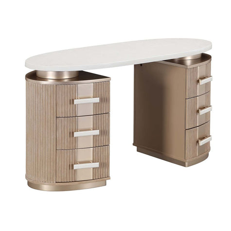 Michael Amini West Kensington Vanity - Sea Salt Caramel