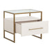 Sunpan Venice Nightstand - Oyster Shagreen