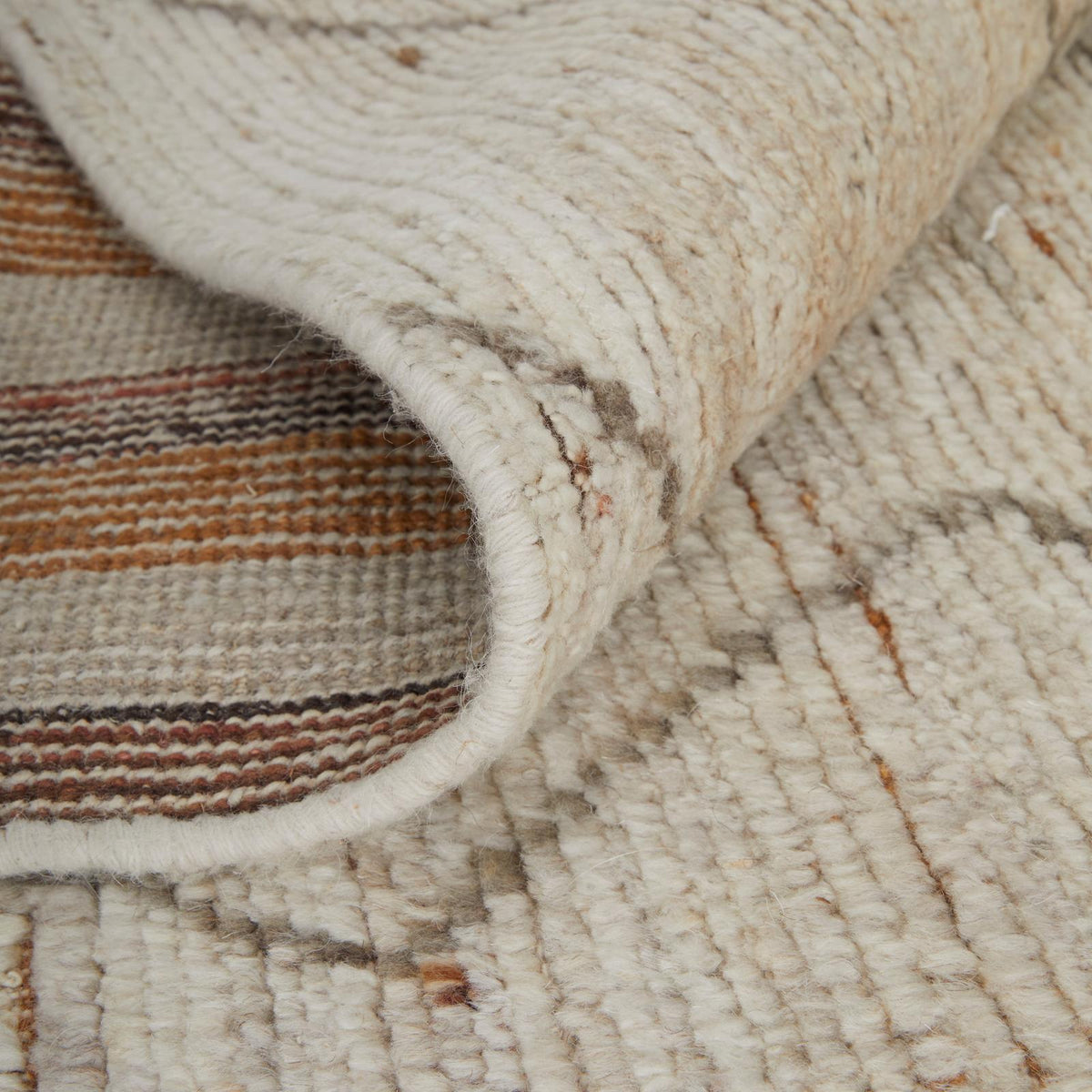 Feizy Kasbah 69G0F Transitional Moroccan Rug in Ivory/Tan/Orange