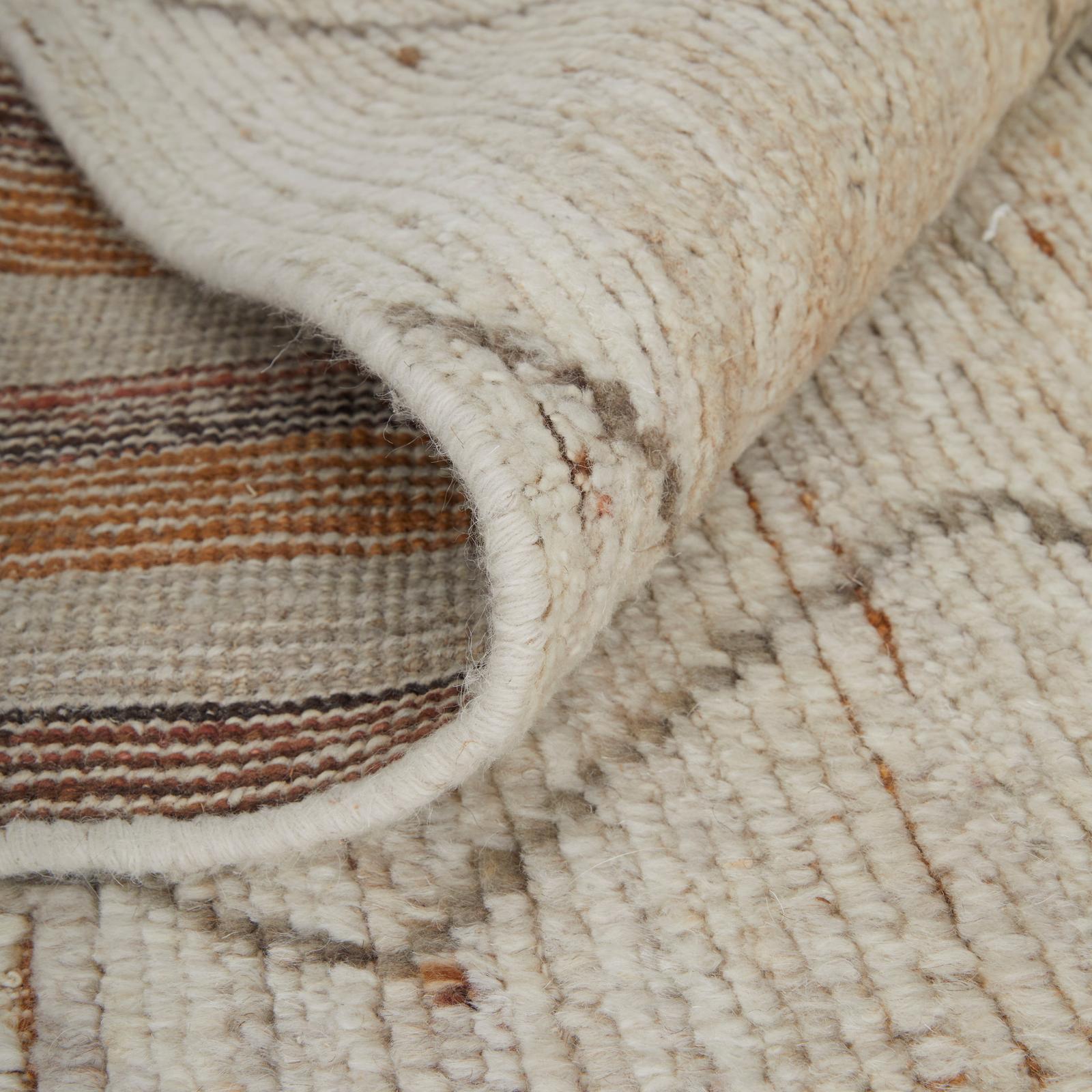 Feizy Kasbah 69G0F Transitional Moroccan Rug in Ivory/Tan/Orange