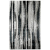 Feizy Micah 3338F Modern Abstract Rug in Black/Silver/Gray