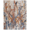 Feizy Gilmore 39MPF Modern Watercolor in Blue/Orange/Gray