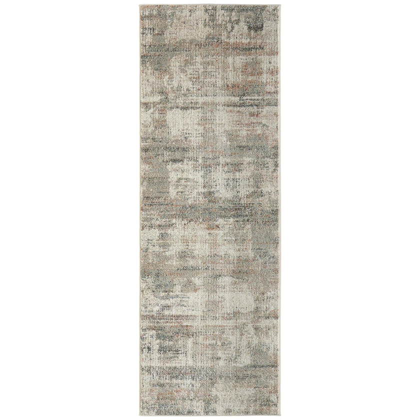 Feizy Eden 39QWF Modern Abstract Rug in Ivory/Gray/Green