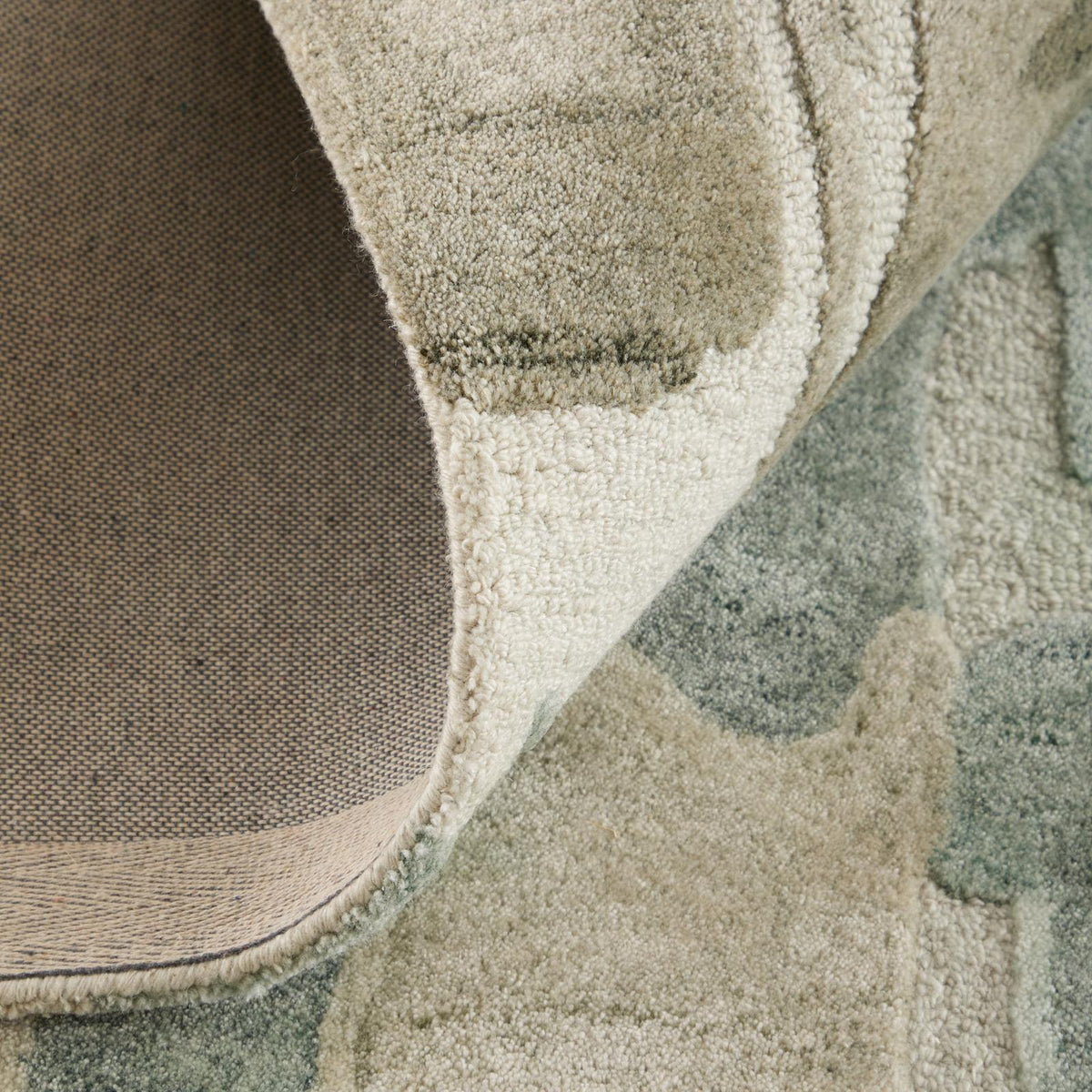 Feizy Kendall 8A59F Modern Abstract Rug in Green/Brown/Ivory