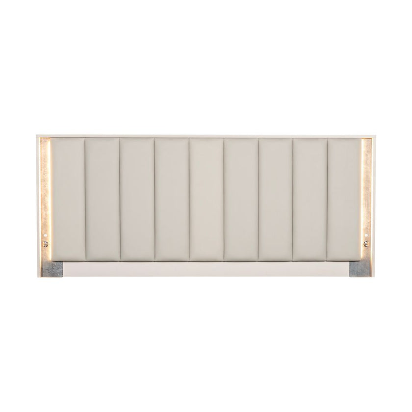 Michael Amini Pavira Bed with LED Lights - Stone