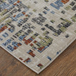 Feizy Sonora 39NVF Modern Abstract Rug in Ivory/Green/Blue