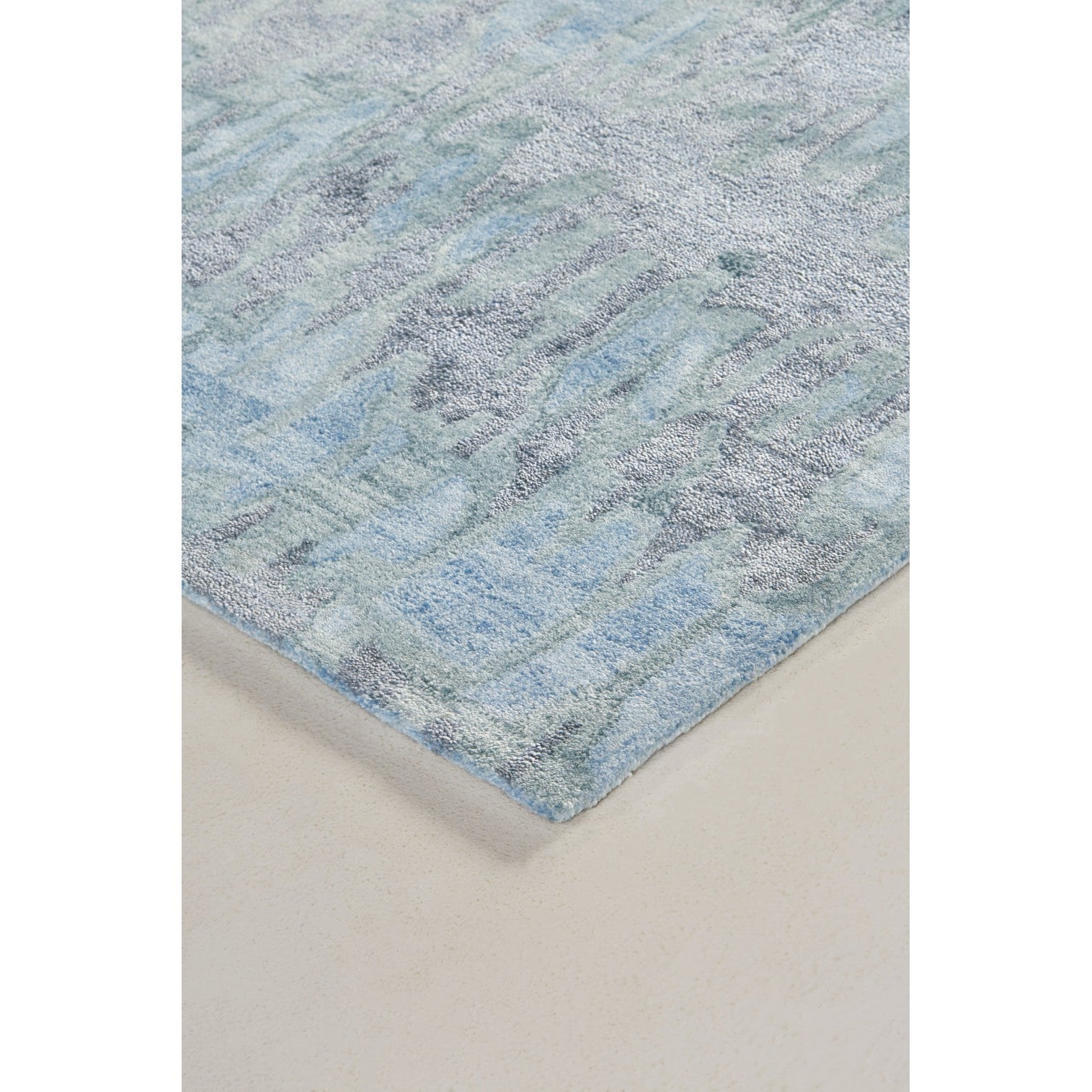 Feizy Dryden 8787F Transitional Abstract in Blue/Green/Gray