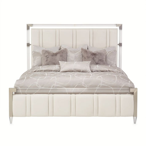 Michael Amini Penthouse Short Panel Bed - Ash Gray