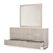Michael Amini Marin Dresser with Mirror Set - Greige