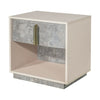 Michael Amini Pavira 1-Drawer Nightstand with LED Lights - Stone