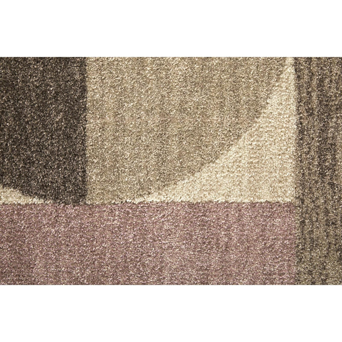 Feizy Eden 39QUF Modern Color Block Rug in Ivory/Brown/Blue