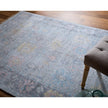 Feizy Caldwell 8979F Transitional Floral & Botanical Rug in Blue/Yellow/Orange