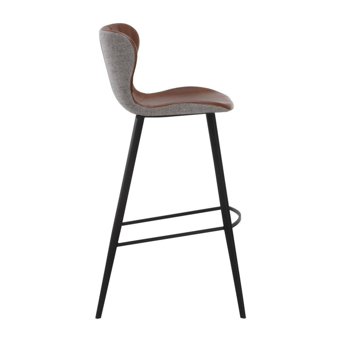 Sunpan Arabella Barstool - Bravo Cognac / November Grey