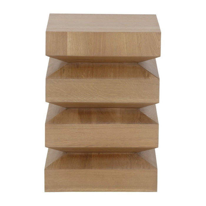 Sunpan Cormac End Table - Rustic Oak