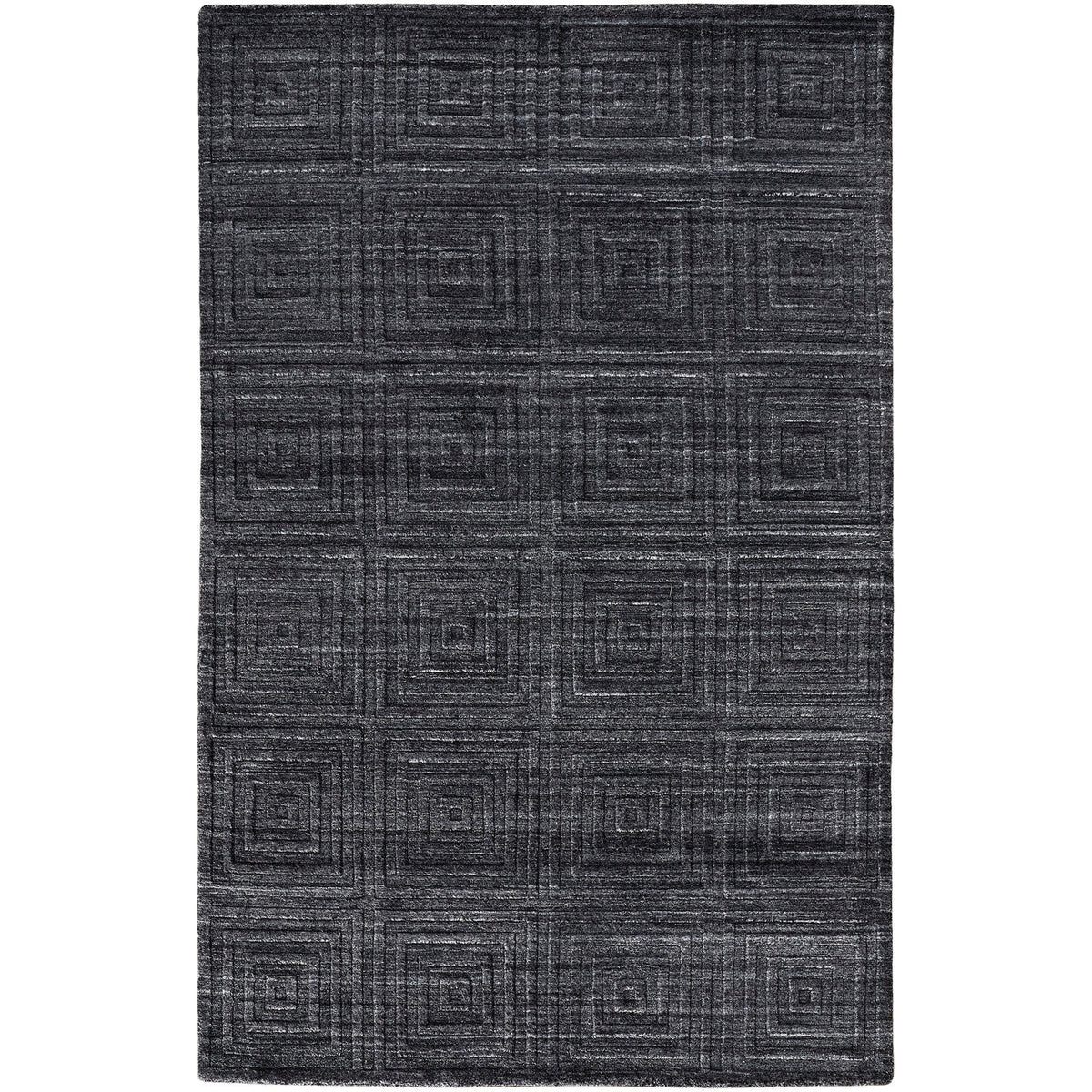 Feizy Redford 8670F Transitional Solid in Gray/Black