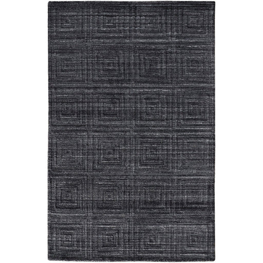 Feizy Redford 8670F Transitional Solid in Gray/Black