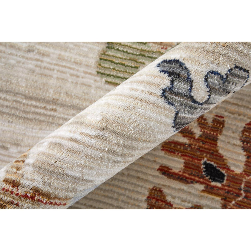 Feizy Melrose 39P1F Transitional Floral & Botanical Rug in Ivory/Red/Blue