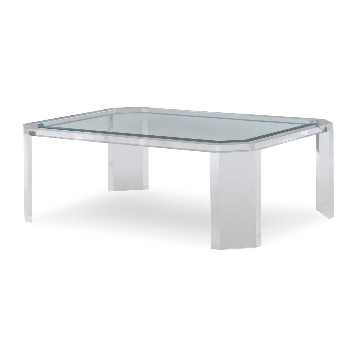 Century Furniture Phoenix Coffee Table with Glass Top