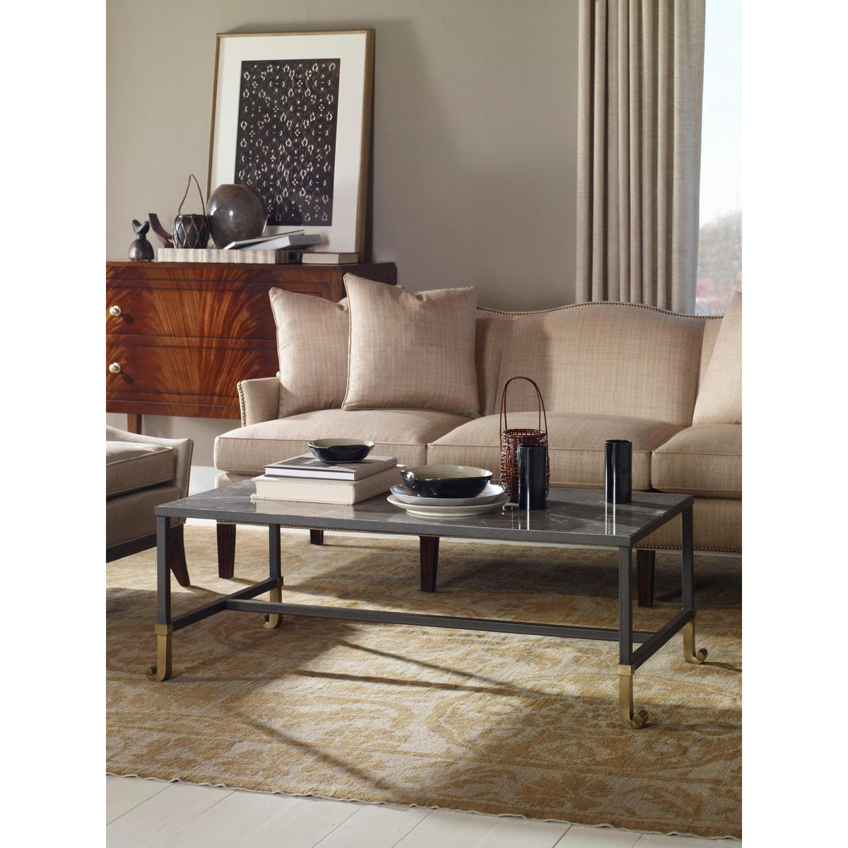 Century Furniture Thomas O'Brien Calliope Cocktail Table - Stone Top