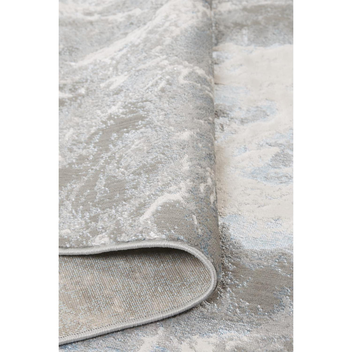 Feizy Azure 3539F Modern Abstract Rug in Silver/Gray/Ivory