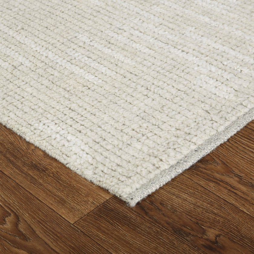 Feizy Alford 6922F Modern Solid in Ivory/Tan