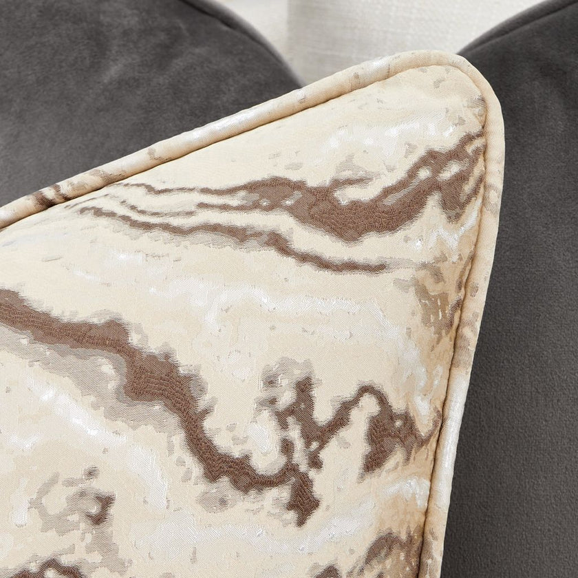 Michael Amini Belmont Place Sofa - Cream/Espresso