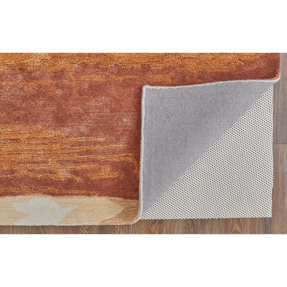 Feizy Anya 8921F Transitional Abstract Rug in Red/Orange/Ivory