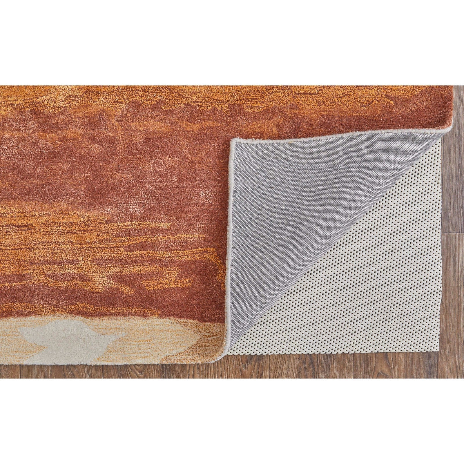 Feizy Anya 8921F Transitional Abstract Rug in Red/Orange/Ivory