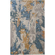 Feizy Everley 8645F Modern Abstract in Gray/Blue/Gold