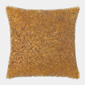 Global Views Miriam Golden Beaded Shag Pillow