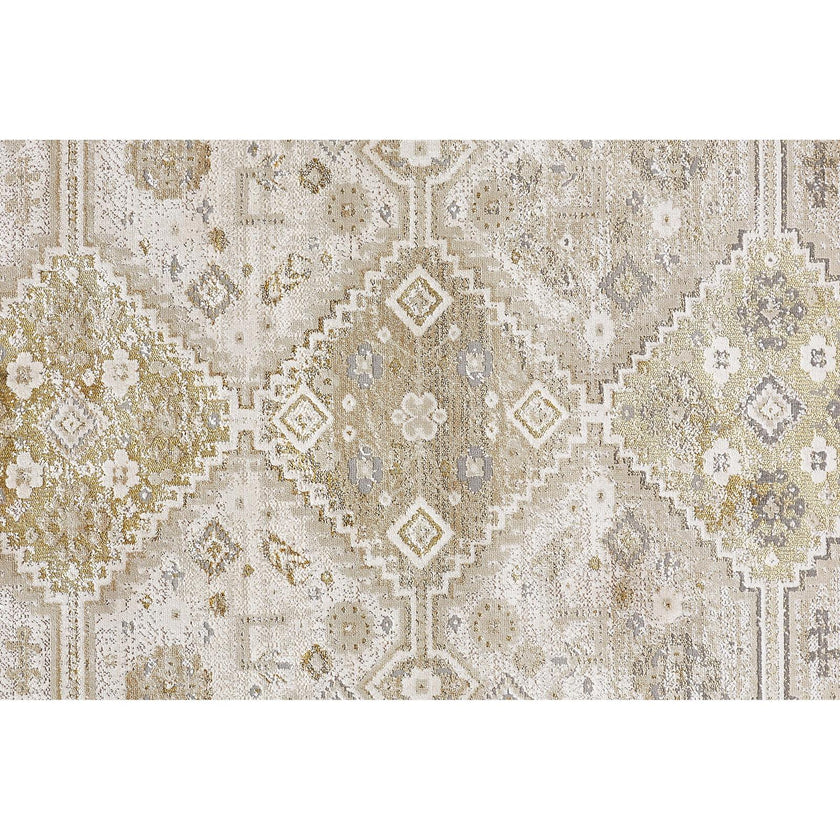 Feizy Aura 3738F Modern Persian Rug in Gold/Ivory