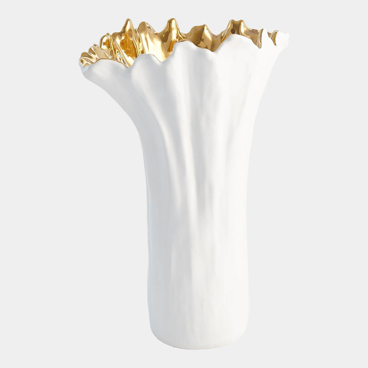 Global Views White Organic Wave Oval Bowl