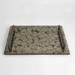 Global Views Bergen Pyrite Tray with Bronze Handles