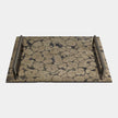 Global Views Bergen Pyrite Tray with Bronze Handles