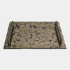 Global Views Bergen Pyrite Tray with Bronze Handles